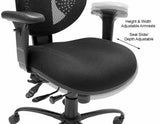 Multi-Function Mesh Chair w/Adjustable Sliding Seat Depth & Headrest