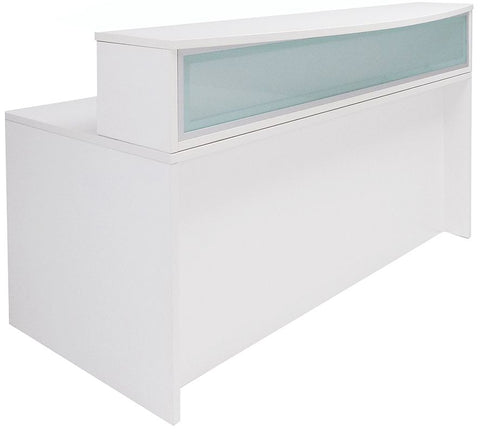 66 Inch White Dual Height Reception