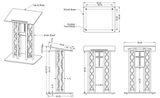 Dual Triangle Truss Pulpit With Drink Shelf