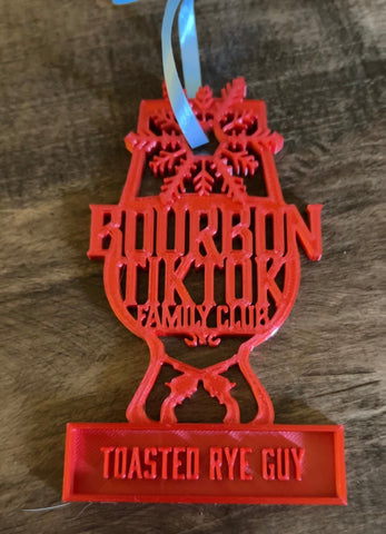 3D Printed Bourbon TikTok Ornament