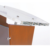 Wood Rostrum Podium With Frosted Front