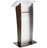 Wood Rostrum Podium With Frosted Front