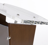 Wood Rostrum Podium With Frosted Front