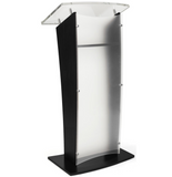Wood Rostrum Podium With Frosted Front