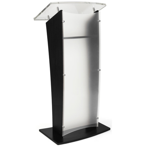 Wood Rostrum Podium With Frosted Front
