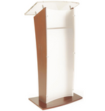 Wood Rostrum Podium With Frosted Front