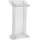 Frosted Acrylic Podium for Floor with Collapsible Design