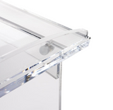 Frosted Acrylic Podium for Floor with Collapsible Design