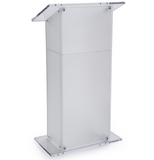 Frosted Plex Podium With Shelf