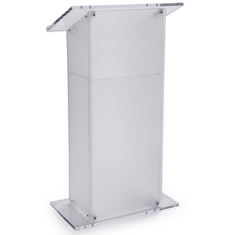 Frosted Plex Podium With Shelf