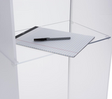 Frosted Plex Podium With Shelf