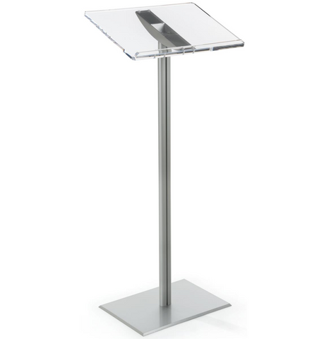 Basic Lectern with Silver Aluminum Post and Base