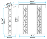 Dual Triangle Truss Light Weight All Aluminum Lectern