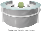 Semi-Circular Glass Top Reception/Welcome Desk