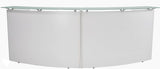 Two Person Standing Height Curved Welcome Desk with Glass Top