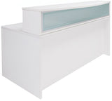 66 Inch White Dual Height Reception