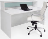 66 Inch White Dual Height Reception