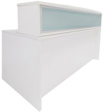 66 Inch White Dual Height Reception