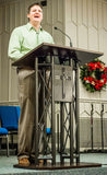 Custom Logo Dual Triangle Truss Pulpit With Drink Shelf