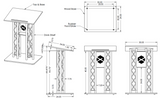 Custom Logo Dual Triangle Truss Pulpit With Drink Shelf