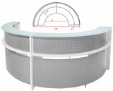 Semi-Circular Glass Top Reception/Welcome Desk